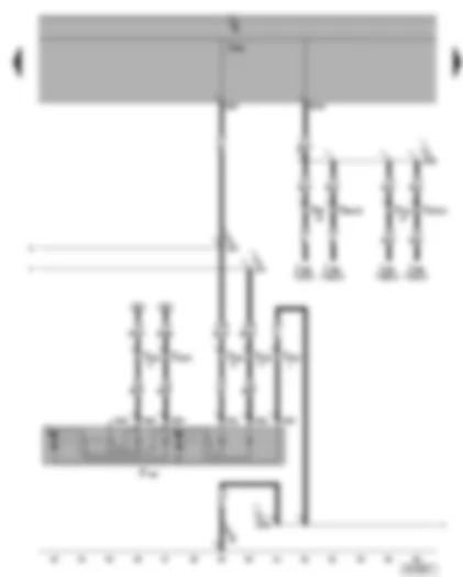 Wiring Diagram  SEAT ALHAMBRA 2004 - Driver side central locking switch - central locking switch on front passenger side - rear lid central locking switch - rear lid lock motor - heated rear window