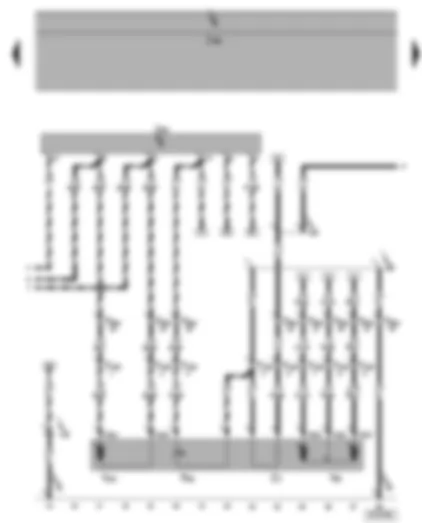 Wiring Diagram  SEAT ALHAMBRA 2003 - Exterior mirror fold system control unit - electrically adjustable exterior mirror for front passenger