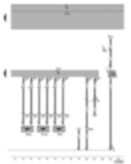 Wiring Diagram  SEAT ALHAMBRA 2001 - Automatic gearbox control unit - vehicle speed sender - intermediate shaft speed sender - gearbox input speed sender