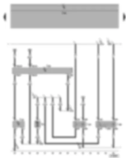 Wiring Diagram  SEAT ALHAMBRA 2002 - Climatronic control unit - fresh air blower control unit - fresh air blower - blower relay - fresh air blower relay (2nd speed)