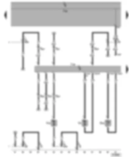 Wiring Diagram  SEAT ALHAMBRA 2001 - Heater control unit B5W S/ D5W S - metering pump - combustion air blower - flame monitor - self-diagnosis connection