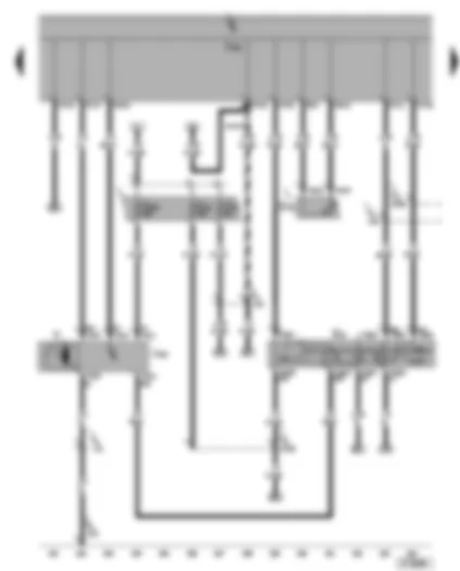 Wiring Diagram  SEAT ALHAMBRA 2001 - Intermittent wiper switch - intermittent wipe regulator - windscreen wiper motor