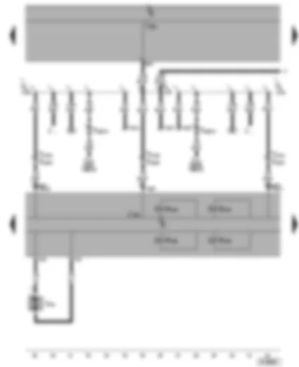 Wiring Diagram  SEAT ALHAMBRA 2001 - ABS control unit - ABS hydraulic pump - self-diagnosis connection