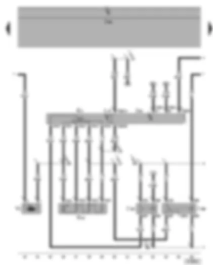 Wiring Diagram  SEAT ALHAMBRA 2001 - Air conditioning system control unit - fresh air blower switch - fresh air blower - blower relay - fresh air blower Relay - 2nd speed