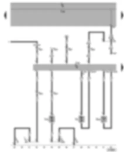 Wiring Diagram  SEAT ALHAMBRA 2001 - Heater control unit B5W Z - metering pump - combustion air blower - flame monitor - self-diagnosis connection