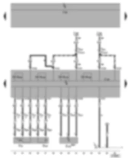Wiring Diagram  SEAT ALHAMBRA 2001 - ABS with EDL/ TCS/ ESP control unit - longitudinal acceleration sender - brake pressure solenoid valve - brake pressure solenoid trip switch