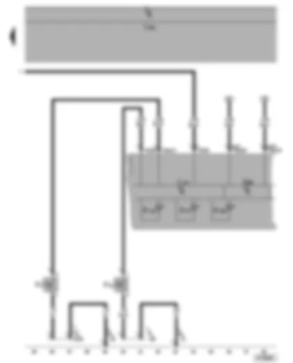Wiring Diagram  SEAT ALHAMBRA 2001 - Dash panel insert - brake system warning lamp - ABS warning lamp - stability program warning lamp - handbrake warning switch - brake fluid level warning contact