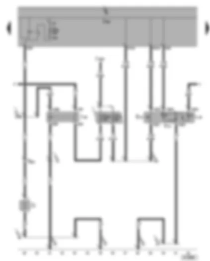 Wiring Diagram  SEAT ALHAMBRA 2003 - Heated rear window switch - heated exterior mirror relay - heated rear window