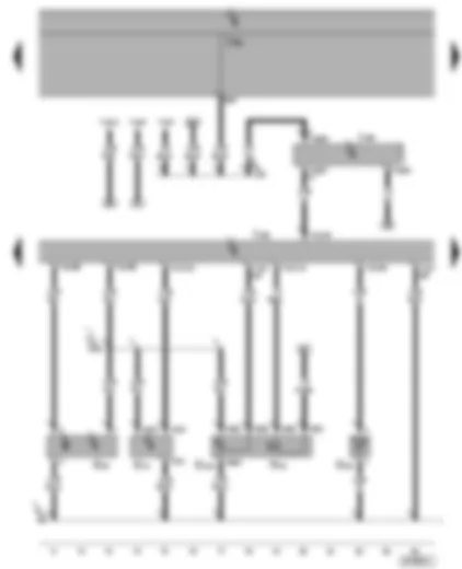 Wiring Diagram  SEAT ALHAMBRA 2002 - Motronic control unit - immobilizer - hall sender - coolant temperature sender - charge air pressure sender - exhaust gas recirculation valve - exhaust gas recirculation potentiometer - diagnosis-connection