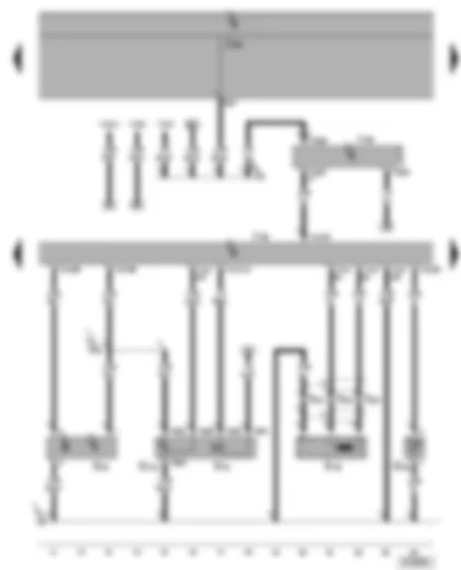 Wiring Diagram  SEAT ALHAMBRA 2001 - Motronic control unit - immobilizer - hall sender - coolant temperature sender - exhaust gas recirculation potentiometer - engine speed sender - diagnosis-connection - exhaust gas recirculation valve