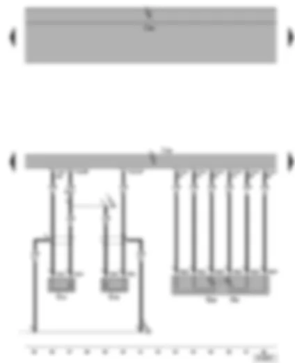 Wiring Diagram  SEAT ALHAMBRA 2002 - Motronic control unit - knock sensor - accelerator pedal position sender