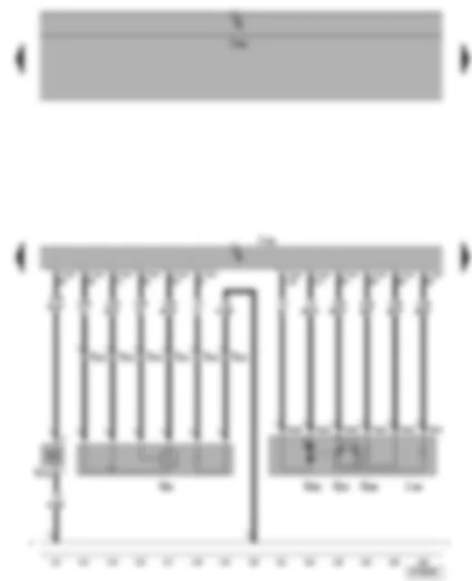 Wiring Diagram  SEAT ALHAMBRA 2003 - Motronic control unit - throttle valve control unit - throttle valve drive angle sender (electric throttle operation) - lambda probe - activated charcoal filter system solenoid valve