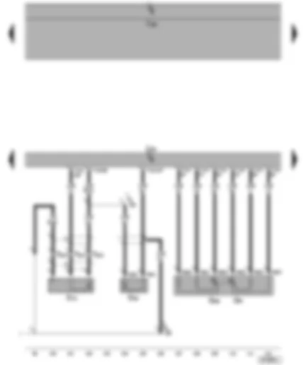 Wiring Diagram  SEAT ALHAMBRA 2003 - Motronic control unit - accelerator pedal position sender - knock sensor