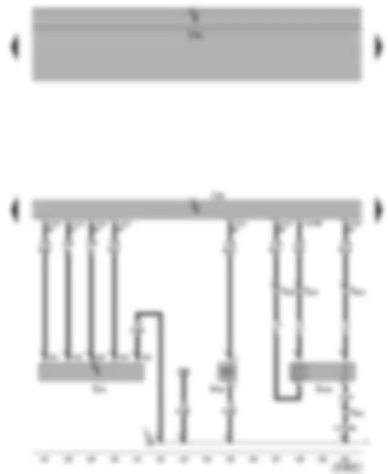 Wiring Diagram  SEAT ALHAMBRA 2002 - Motronic control unit - lambda probe after catalyst - air mass meter - activated charcoal filter system solenoid valve