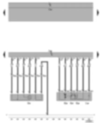 Wiring Diagram  SEAT ALHAMBRA 2001 - Motronic control unit - throttle valve control unit - throttle valve drive angle sender (electric throttle operation) - lambda probe