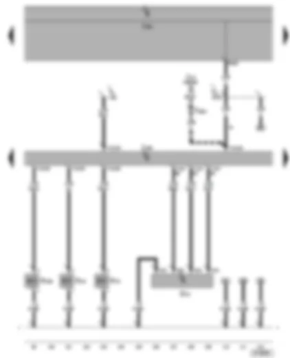 Wiring Diagram  SEAT ALHAMBRA 2002 - Diesel direct injection system control unit - air mass meter - exhaust gas recirculation valve - charge pressure control solenoid valve - intake manifold flap change-over valve