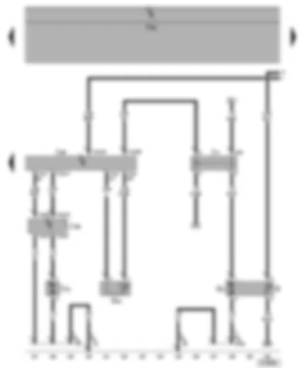 Wiring Diagram  SEAT ALHAMBRA 2001 - Diesel direct injection system control unit - fuel gauge sender - fuel pump (pre-supply pump) - fuel pump relay - fuel temperature sender