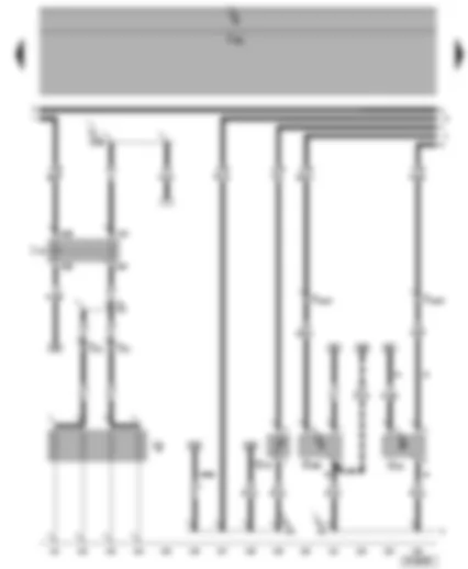 Wiring Diagram  SEAT ALHAMBRA 2003 - Glow plug relay - glow plugs - engine - speedometer sender - coolant shortage indicator sender - oil level/oil temperature sender