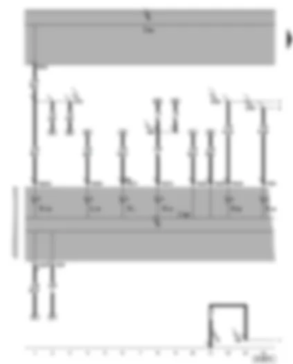 Wiring Diagram  SEAT ALHAMBRA 2001 - Dash panel insert - main beam warning lamp - rear fog light warning lamp - turn signal warning lamp - bulb failure warning lamp