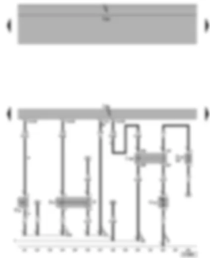 Wiring Diagram  SEAT ALHAMBRA 2002 - Motronic control unit - secondary air pump relay - secondary air pump motor - clutch pedal switch - brake pedal switch for cruise control system - brake light switch