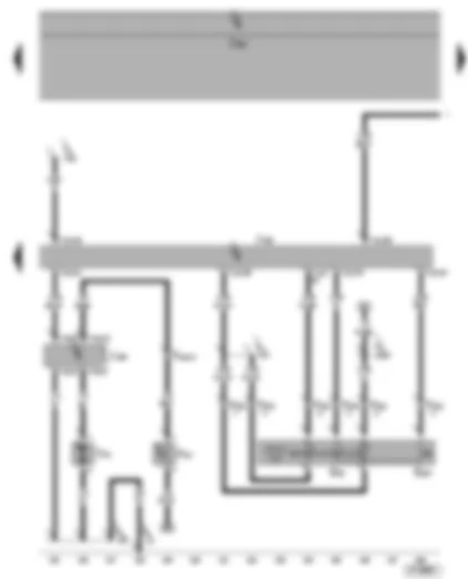 Wiring Diagram  SEAT ALHAMBRA 2003 - Motronic control unit - radiator fan control unit - switch for CCS - fan run-on thermo-switch - continued circulation of coolant pump