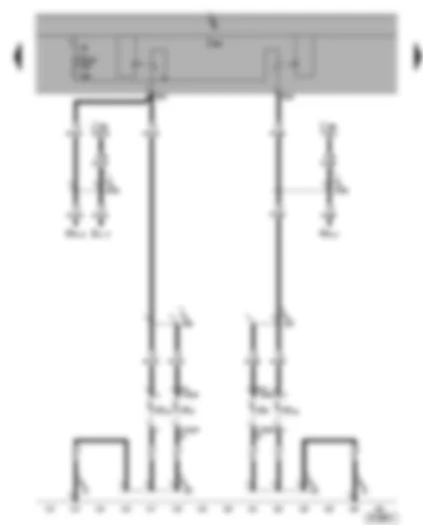 Wiring Diagram  SEAT ALHAMBRA 2004 - Multifunction steering wheel fuse and central locking/anti-theft alarm