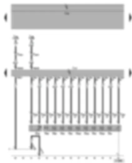 Wiring Diagram  SEAT ALHAMBRA 2003 - Automatic gearbox control unit - solenoid valve - gearbox oil temperature sender