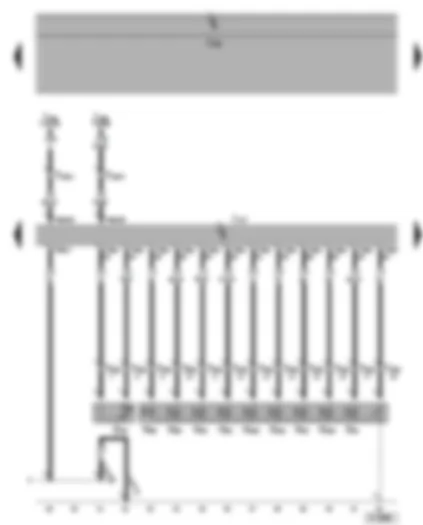 Wiring Diagram  SEAT ALHAMBRA 2001 - Automatic gearbox control unit - solenoid valve - gearbox oil temperature sender