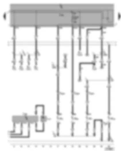 Wiring Diagram  SEAT ALHAMBRA 2002 - Right gas discharge lamp control unit - right gas discharge lamp - main beam right - side light bulb right - turn signal front right