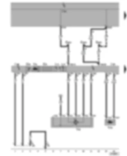 Wiring Diagram  SEAT ALHAMBRA 2001 - Climatronic control unit - temperature flap control motor - fresh/recirculating air flap control motor - control and display unit for Climatronic - dash panel temperature sensor