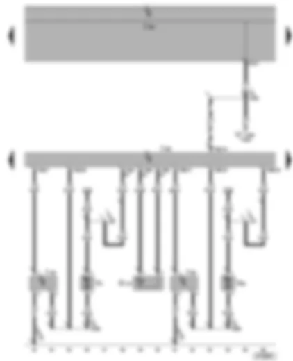 Wiring Diagram  SEAT ALHAMBRA 2002 - Climatronic control unit - front fresh air blower - rear fresh air blower - rear vent temperature sender
