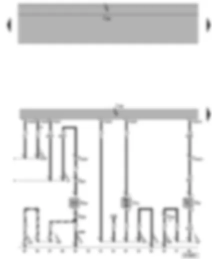 Wiring Diagram  SEAT ALHAMBRA 2002 - Radiator fan control unit - fan run-on thermo-switch - continued circulation of coolant pump - air conditioning system magnetic coupling