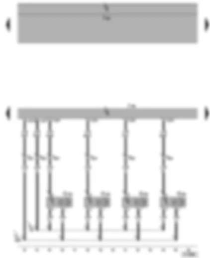 Wiring Diagram  SEAT ALHAMBRA 2001 - Parking aid control unit - rear parking aid sender