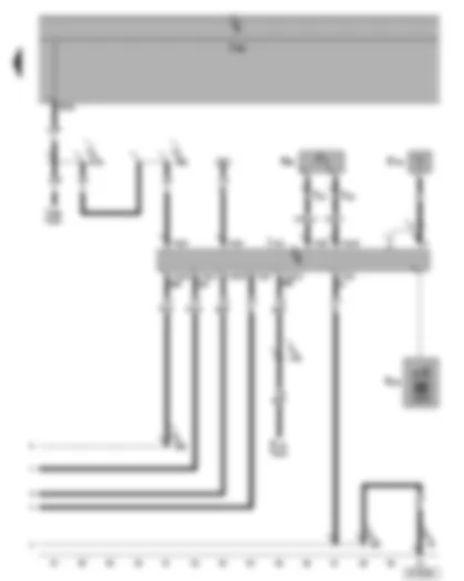 Wiring Diagram  SEAT ALHAMBRA 2002 - Operating electronics control unit - telephone microphone - telephone aerial - mobile telephone (Handy)