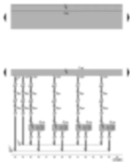 Wiring Diagram  SEAT ALHAMBRA 2001 - Parking aid control unit - rear parking aid senders