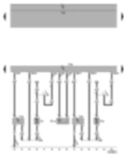 Wiring Diagram  SEAT ALHAMBRA 2006 - Climatronic control unit - front fresh air blower - rear fresh air blower - rear vent temperature sender