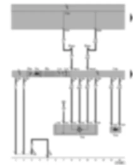 Wiring Diagram  SEAT ALHAMBRA 2003 - Climatronic control unit - temperature flap control motor - fresh/recirculating air flap control motor - control and display unit for Climatronic - dash panel temperature sensor