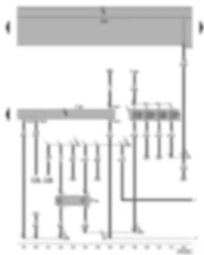 Wiring Diagram  SEAT ALHAMBRA 2003 - Radiator fan control unit - air conditioner pressure switch