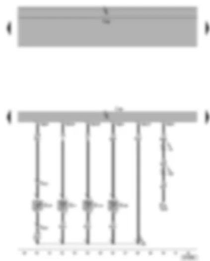 Wiring Diagram  SEAT ALHAMBRA 2003 - Climatronic control unit - ambient temperature sensor - coolant temperature sender - vent temperature sender - auxiliary heat exchanger valve - sunlight penetration photosensor