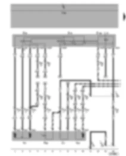 Wiring Diagram  SEAT ALHAMBRA 2005 - Mirror adjustment switch - mirror adjustment switch with fold function - driver door electrically adjustable exterior mirror