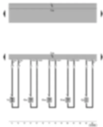 Wiring Diagram  SEAT ALHAMBRA 2003 - Heater control unit B5W S/ D5W S - ambient temperature switch - 2-way valve for coolant shut-off valve