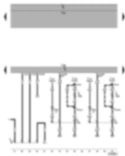 Wiring Diagram  SEAT ALHAMBRA 2004 - Immobilizer control unit - Hall sender - coolant temperature sender - exhaust gas recirculation potentiometer - engine speed sender - exhaust gas recirculation valve - charge air pressure sender