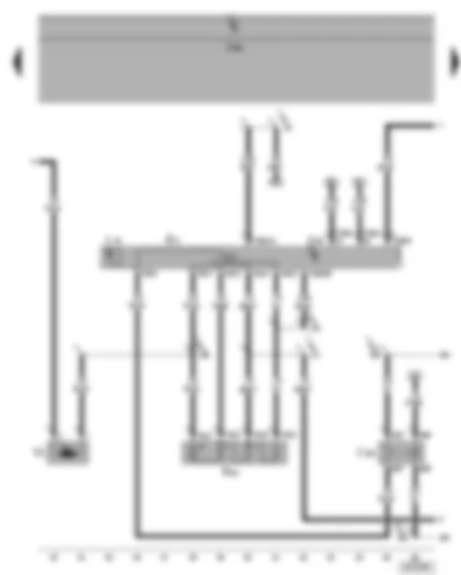 Wiring Diagram  SEAT ALHAMBRA 2004 - Heater control unit B5W S/ D5W S - metering pump - self-diagnosis connection - fresh air blower relay (2nd speed)