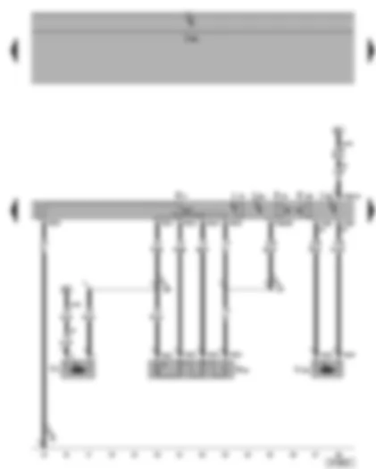 Wiring Diagram  SEAT ALHAMBRA 2003 - Air conditioning system control unit - fresh air/air recirculation flap switch - fresh air/recirculated air flap control motor - fresh air blower switch - air conditioning system switch - fresh air blower