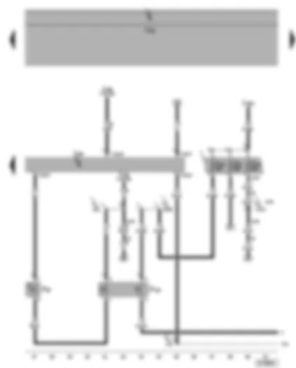 Wiring Diagram  SEAT ALHAMBRA 2003 - Radiator fan control unit - air conditioning system pressure switch - ambient temperature sender