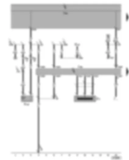 Wiring Diagram  SEAT ALHAMBRA 2006 - Immobilizer control unit - central locking deadlock function warning lamp - self-diagnosis connection