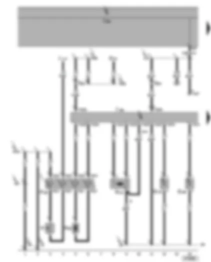 Wiring Diagram  SEAT ALHAMBRA 2006 - Airbag control unit - side airbag igniter - side airbag crash sensor