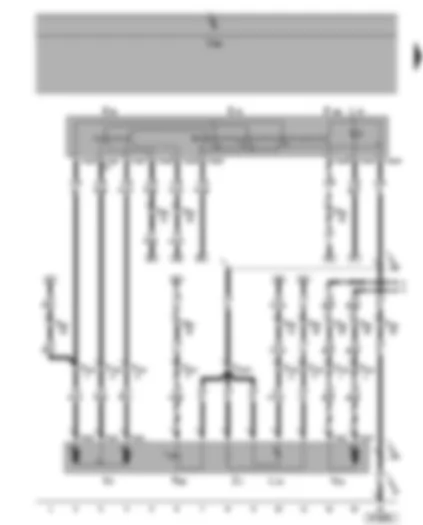 Wiring Diagram  SEAT ALHAMBRA 2005 - Folding exterior mirror control unit - electrically adjustable exterior mirror for front passenger