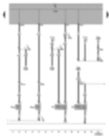 Wiring Diagram  SEAT ALHAMBRA 2004 - Alarm horn - bonnet contact switch - rear left door contact switch - rear right door contact switch