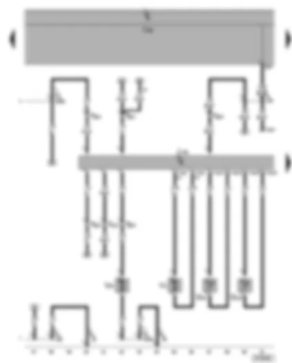 Wiring Diagram  SEAT ALHAMBRA 2004 - Heater control unit B5W S/ D5W S - metering pump - combustion air blower - flame monitor - coolant temperature display sender - self-diagnosis connection